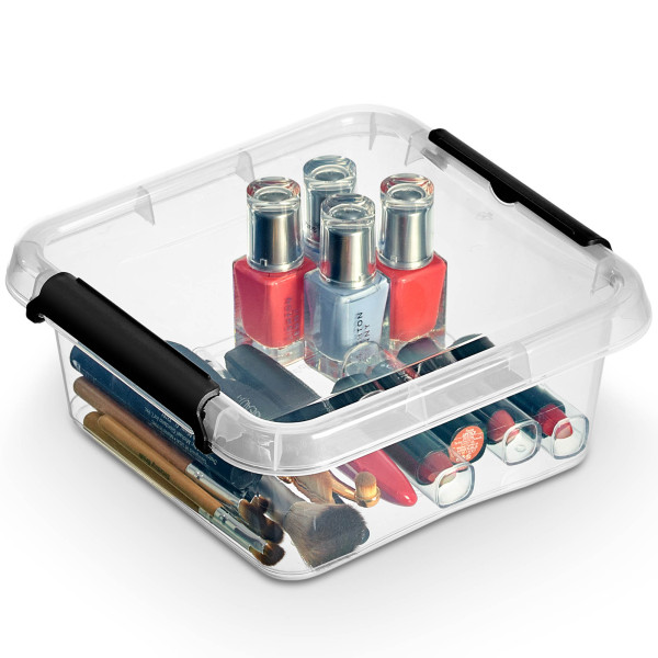 Pojemnik Pudło Plastikowe Z Pokrywą Kwadratowy 2 L