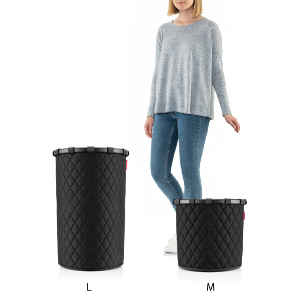 Kosz HOMEBASKET L FRAME, rhombus light grey