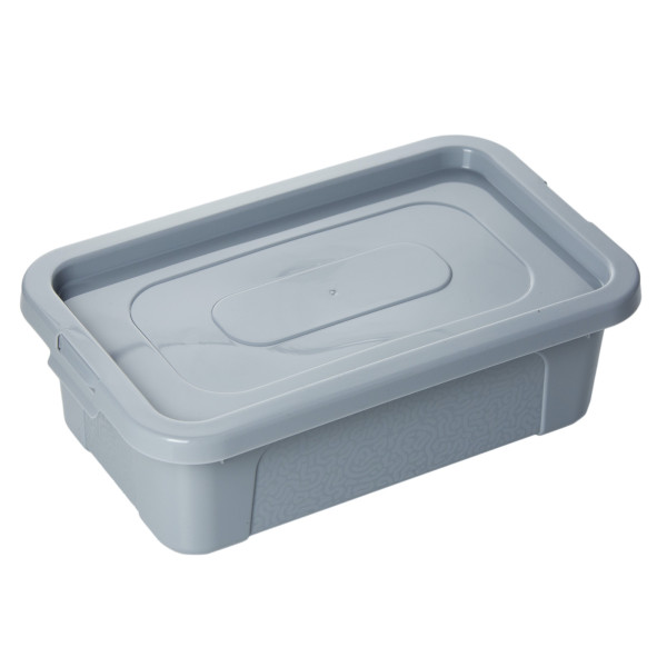 Pojemnik Pudło Plastikowe Z Pokrywą Zamykane 4,5 L Szary