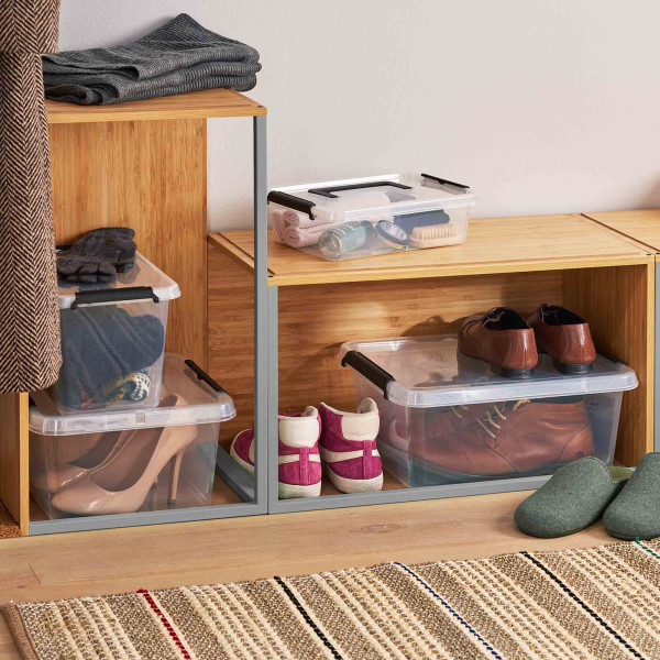 Pojemnik Pudło Plastikowe Z Pokrywą Kwadratowy 2 L