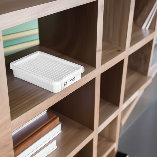 Pojemnik Pudło Plastikowe Z Pokrywą Zamykane 6 l Biały