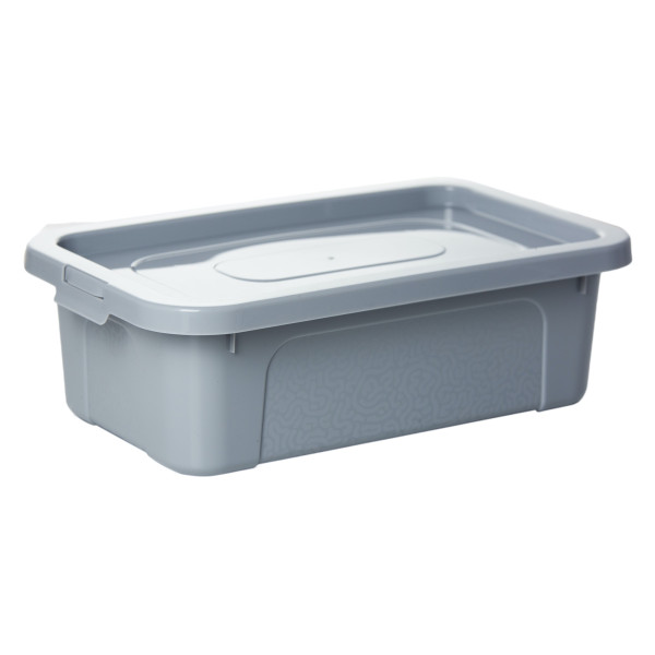 Pojemnik Pudło Plastikowe Z Pokrywą Zamykane 4,5 L Szary