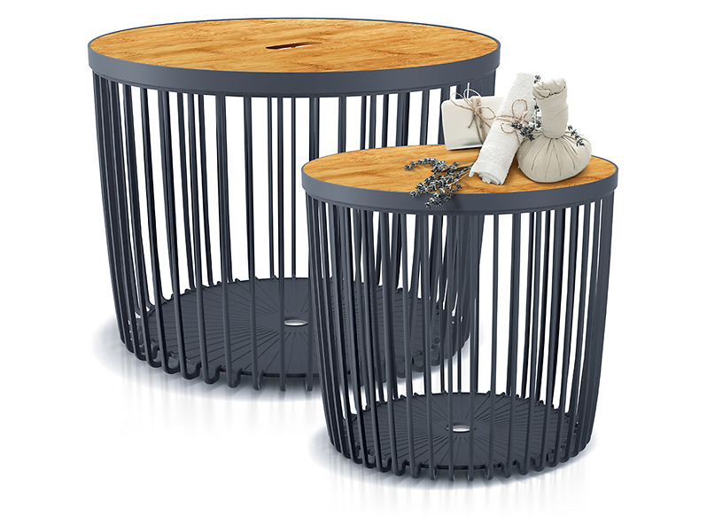 Kosz maxi z pokrywą 59 cm czarny