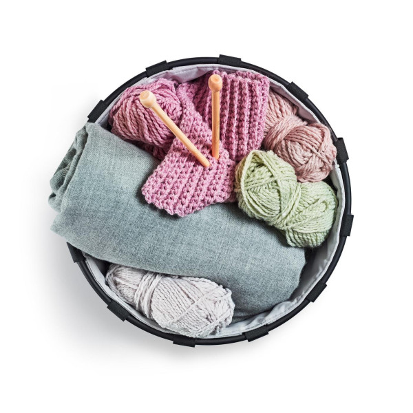 Kosz HOMEBASKET L FRAME, rhombus light grey