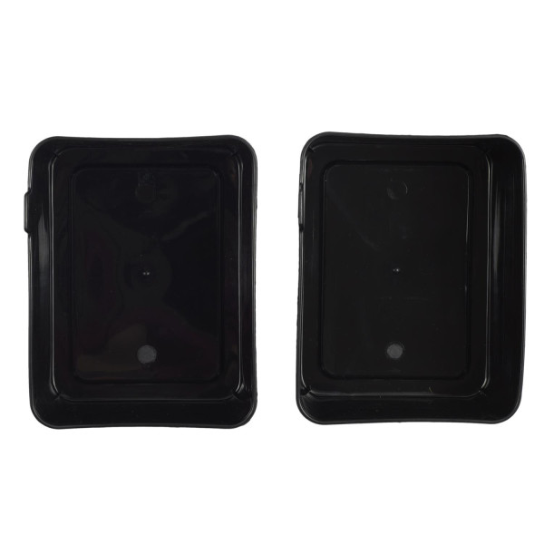 Zestaw 7 ORGANIZERÓW czarne/czerwone z tworzywa