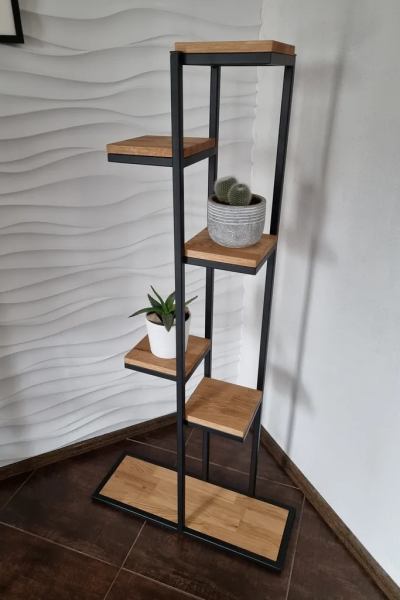 STAIRWAY TO FLOWER - STOJĄCY KWIETNIK LOFT DĄB 150x80x24 cm