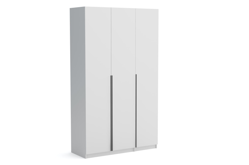 Szafa trzydrzwiowa Bristol 135cm Czarny złote uchwyty