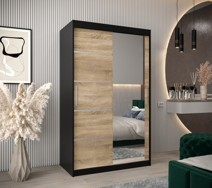 Szafa przesuwna Garderoba Verona 2 120 biały + biały