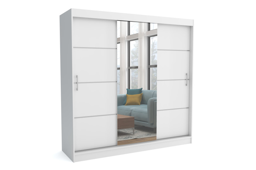 Szafa garderoba przesuwna WINDSOR 200 cm TOMY CZARNY