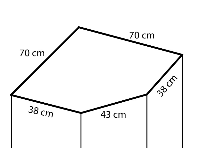 Narożna szafa dąb sonoma z lustrem 185cm