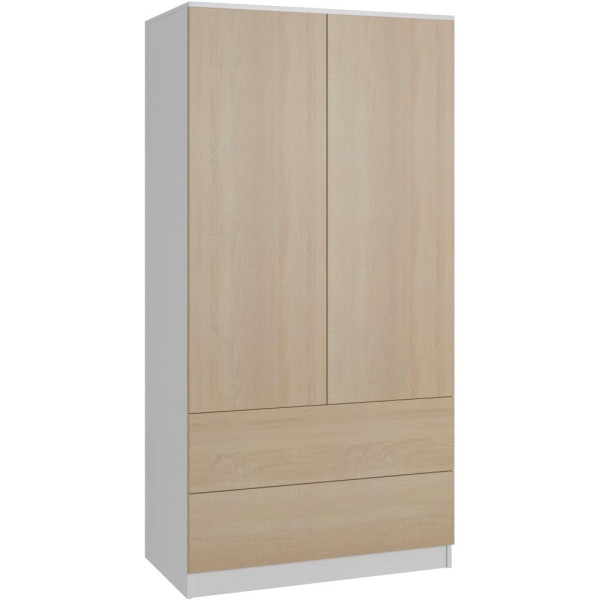 Szafa dwudrzwiowa z szufladami sonoma