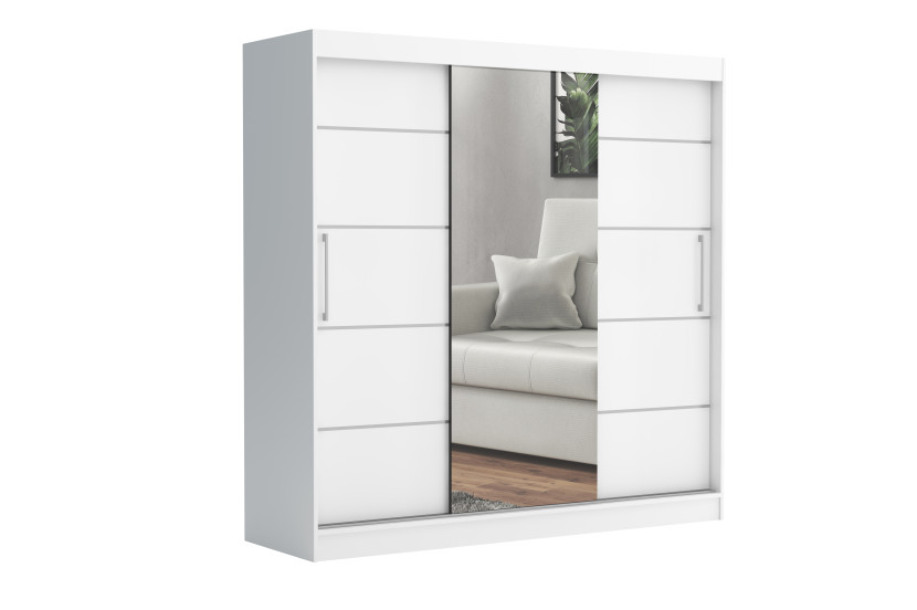 Szafa przesuwna CHELSEA 235 cm Garderoba Kamienny/Kaszmir