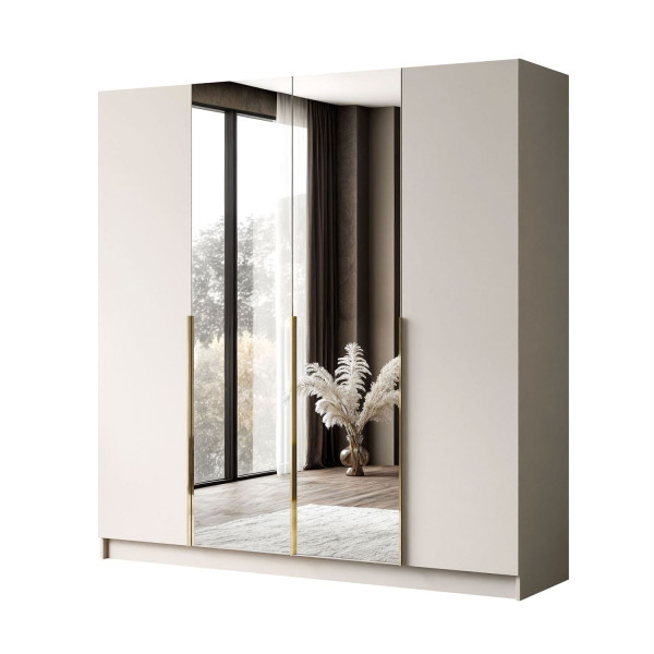 Szafa z lustrem AUREL 4D KASZMIR/złoty chrom
