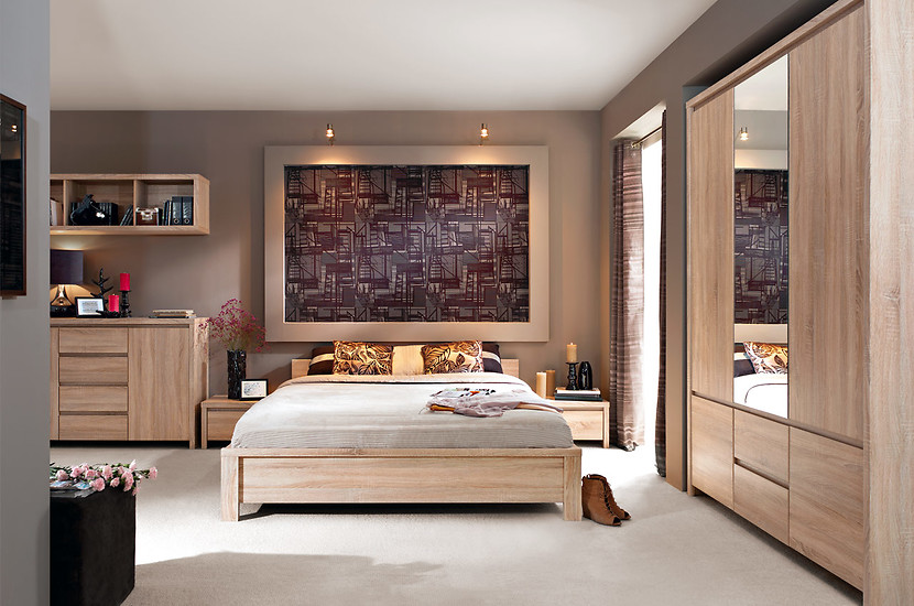 Szafa pięciodrzwiowa Kaspian 153 cm z lustrem i szufladami wenge