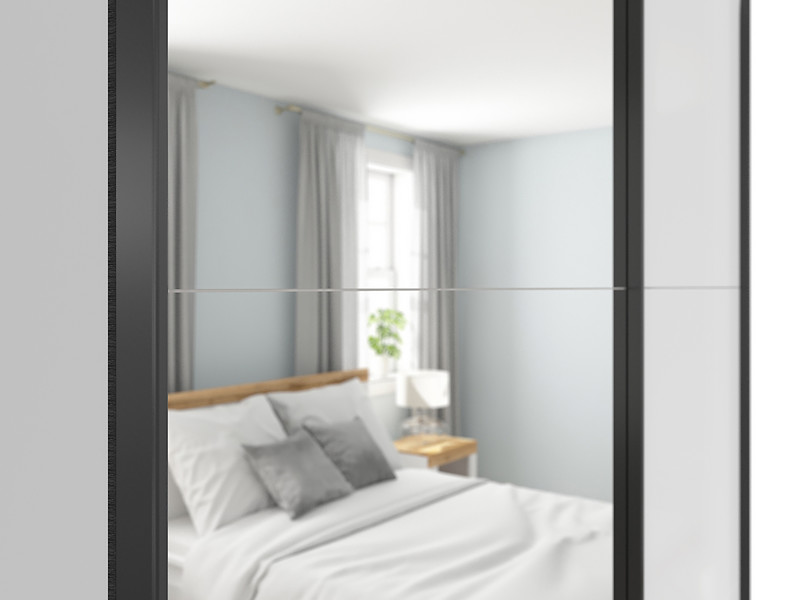 Szafa przesuwna Tetrix 153 cm z lustrem dąb wotan