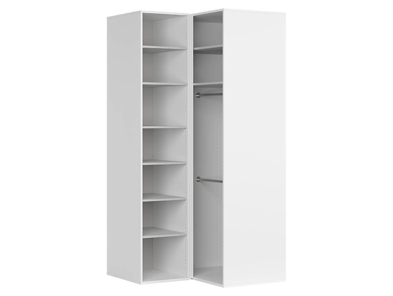 Szafa modułowa Flex 178 x 203 cm narożna z drzwiami grafit