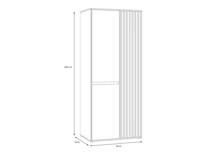 Szafa dwudrzwiowa Eliston 84 cm dąb mauvella/sand