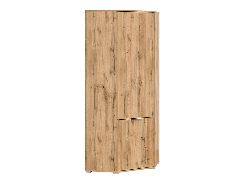 Szafa narożna Zele 78x78 cm dąb wotan/biały połysk