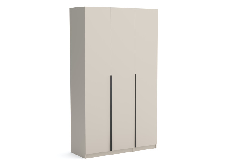 Szafa trzydrzwiowa Bristol 135cm Czarny złote uchwyty