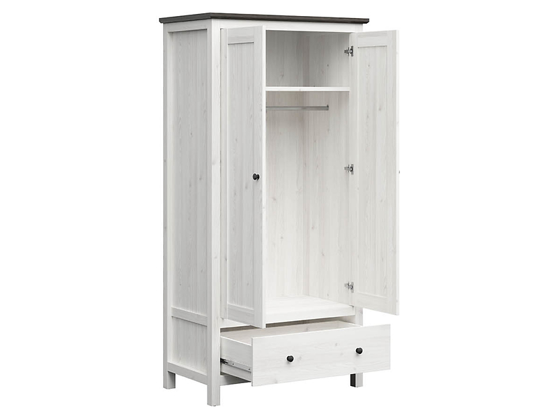 Szafa dwudrzwiowa Hesen 101 cm modrzew sibiu jasny/sosna larico