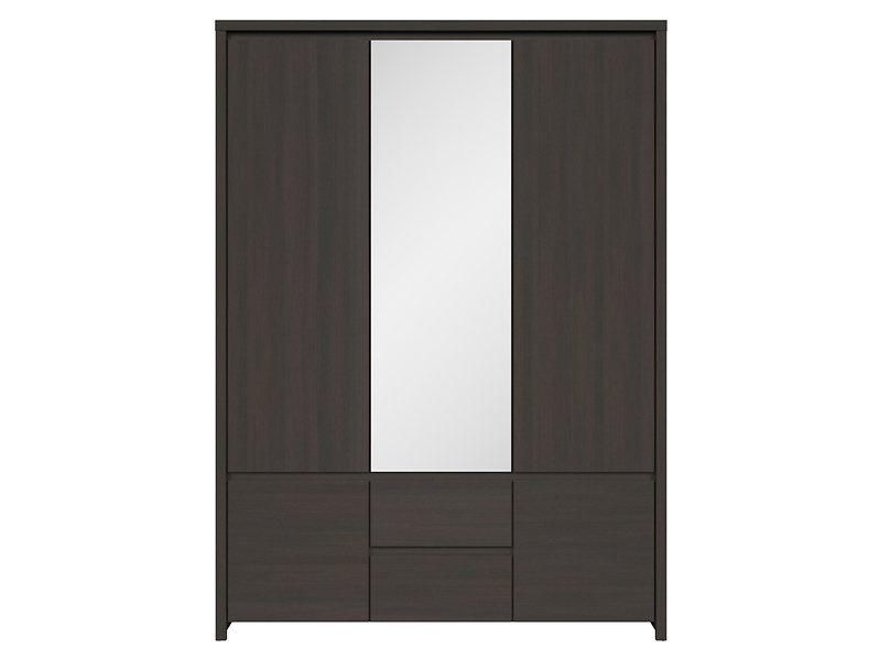 Szafa pięciodrzwiowa Kaspian 153 cm z lustrem i szufladami wenge