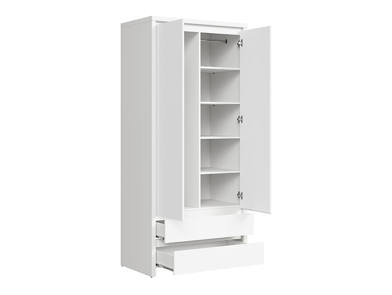 Szafa pięciodrzwiowa Kaspian 153 cm z lustrem i szufladami wenge