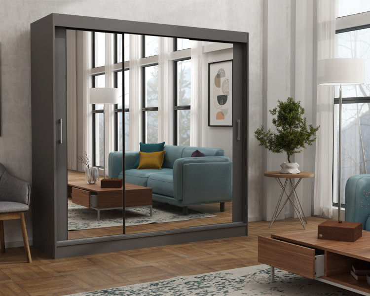 Szafa garderoba przesuwna WINDSOR 200 DAVID CZARNY