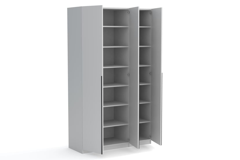 Szafa trzydrzwiowa Bristol 135cm Czarny złote uchwyty