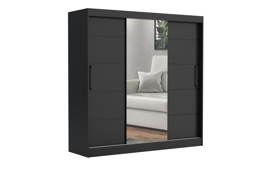 Szafa przesuwna CHELSEA 235 cm Garderoba Kamienny/Kaszmir