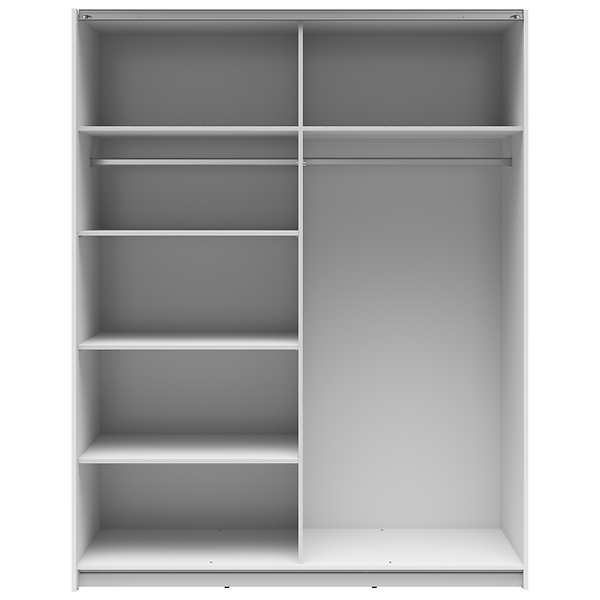 Szafa przesuwna Tetrix 153 cm z lustrem dąb wotan