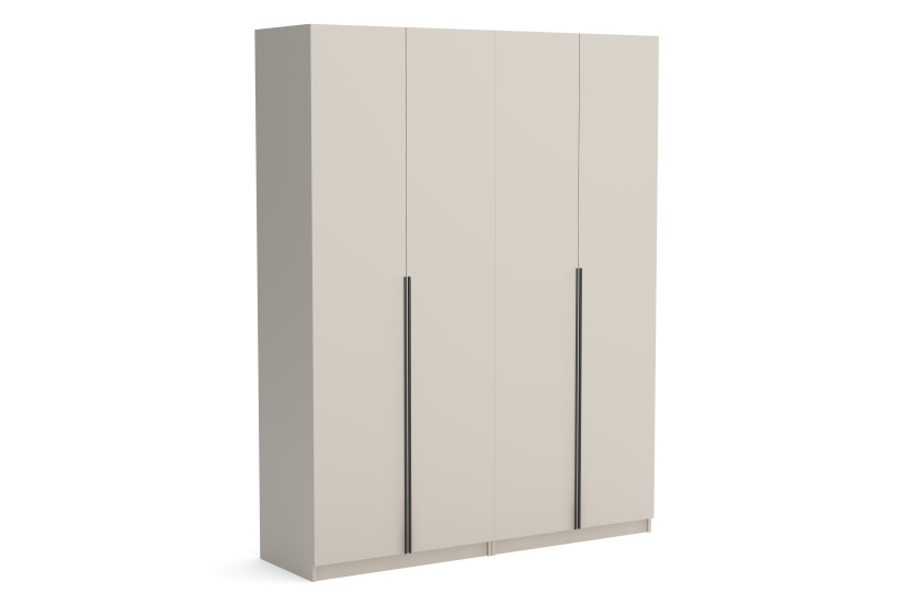 Szafa czterodrzwiowa Bristol 180cm Biały złote uchwyty