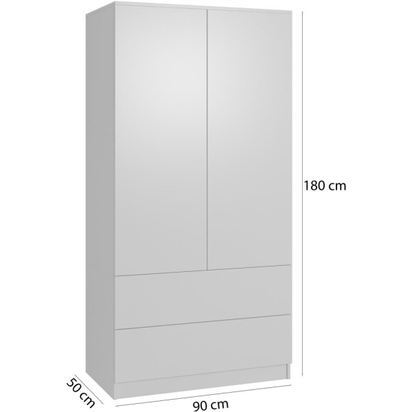 Szafa dwudrzwiowa z szufladami sonoma