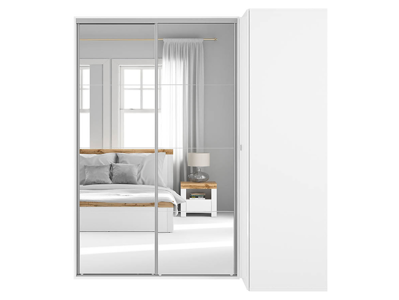 Szafa modułowa Flex 178 x 203 cm narożna z drzwiami grafit