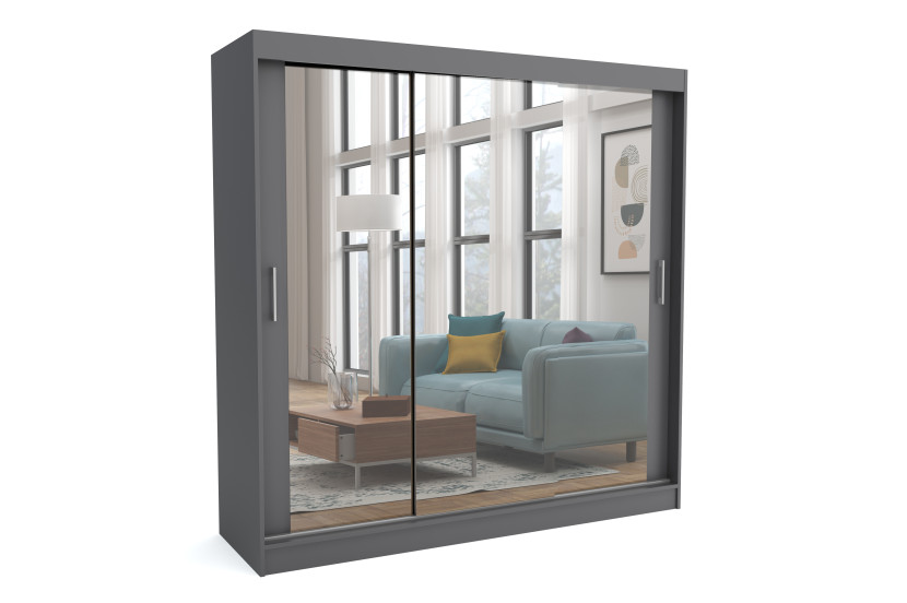 Szafa garderoba przesuwna WINDSOR 200 DAVID CZARNY