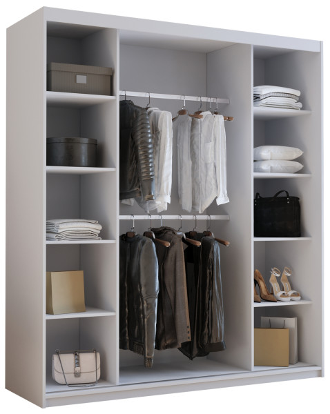 Szafa przesuwna z lustrem 200 cm HOT dąb sonoma