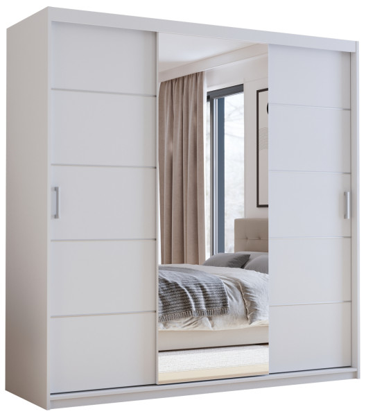 Szafa przesuwna z lustrem 200 cm HOT dąb sonoma