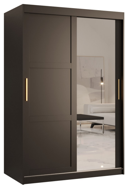 Szafa przesuwna Garderoba Ramiro 2 120 czarny + czarny