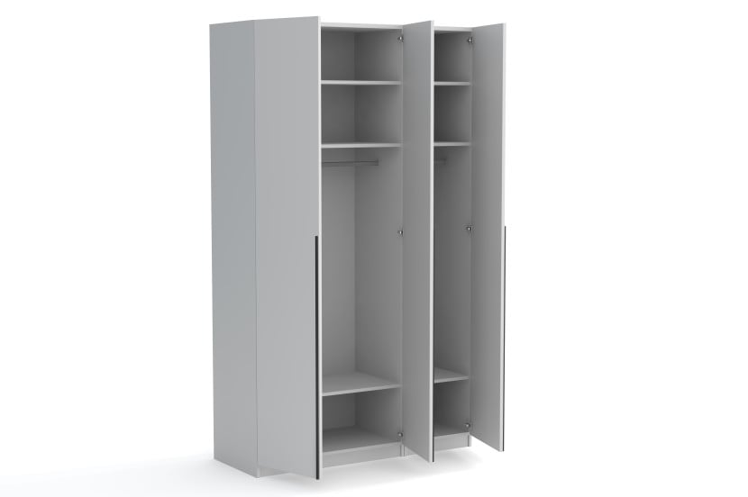 Szafa trzydrzwiowa Bristol 135cm Czarny złote uchwyty