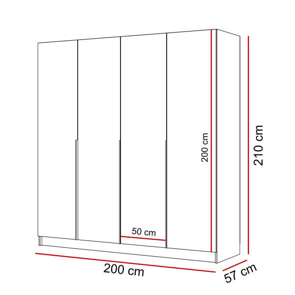 Szafa z lustrem AUREL 4D KASZMIR/złoty chrom