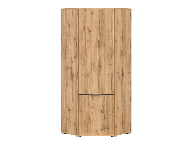 Szafa narożna Zele 78x78 cm dąb wotan/biały połysk