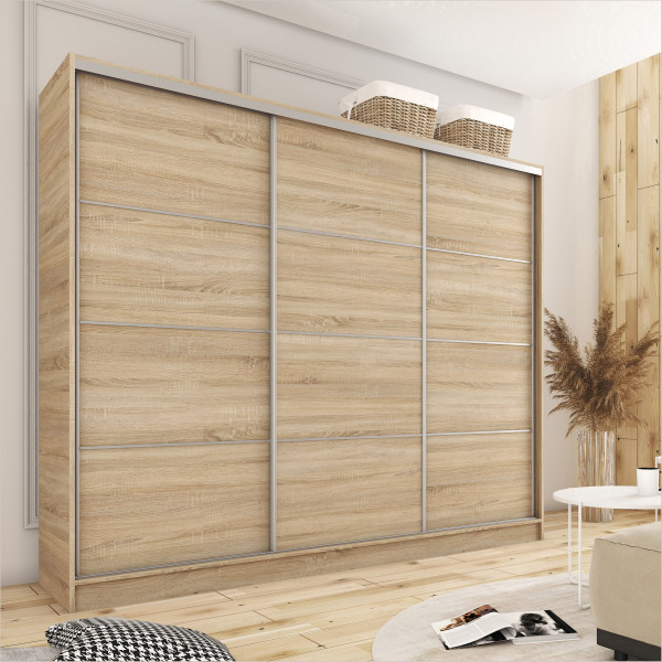 Szafa przesuwna 280 cm TOP grafit