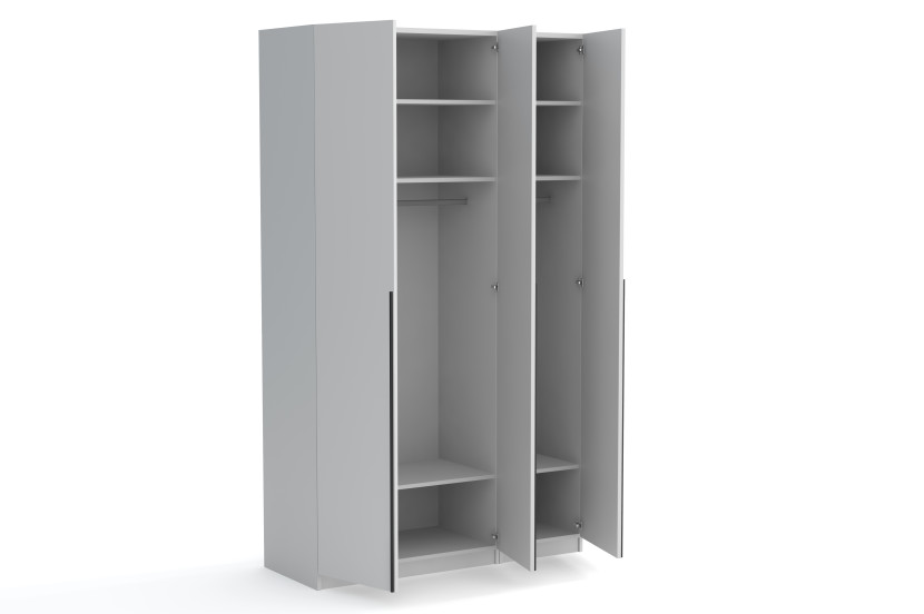 Szafa trzydrzwiowa Bristol 135cm Czarny złote uchwyty