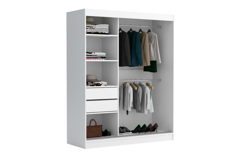 Szafa przesuwna CHELSEA 235 cm Garderoba Kamienny/Kaszmir