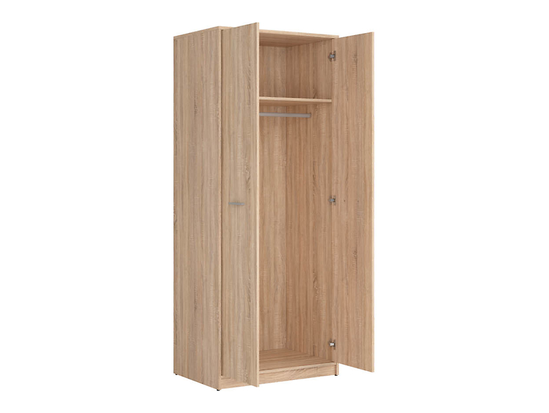 Szafa dwudrzwiowa Nepo Plus 80 cm dąb sonoma/biały