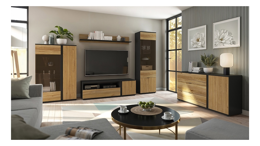 Szafa dwudrzwiowa Luen 95 cm dąb tegola/dąb mauvella