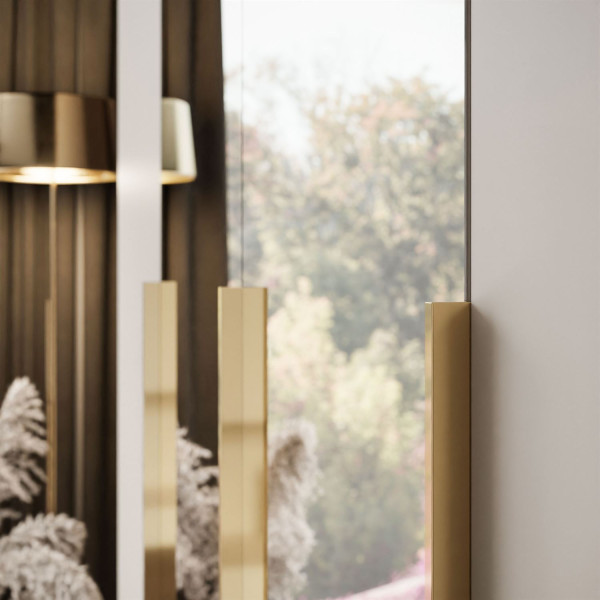 Szafa z lustrem AUREL 4D KASZMIR/złoty chrom