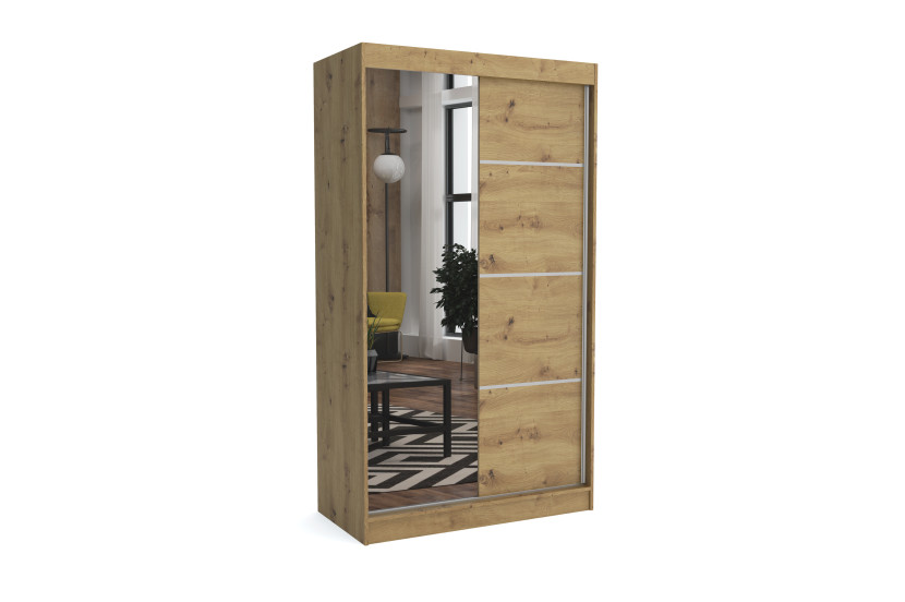 Szafa garderoba przesuwna BRENT 100 cm TOM SONOMA