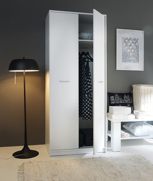 Szafa dwudrzwiowa Nepo Plus 80 cm dąb sonoma/biały