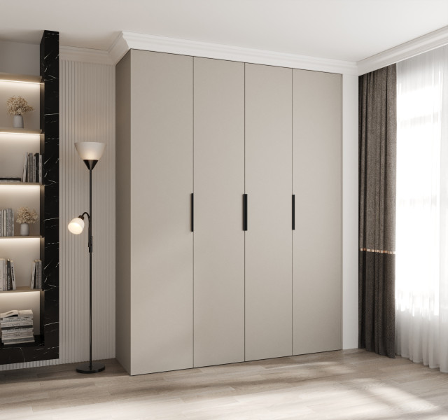 Szafa czterodrzwiowa wysoka 50 Como 4 190 kaszmir+złoty