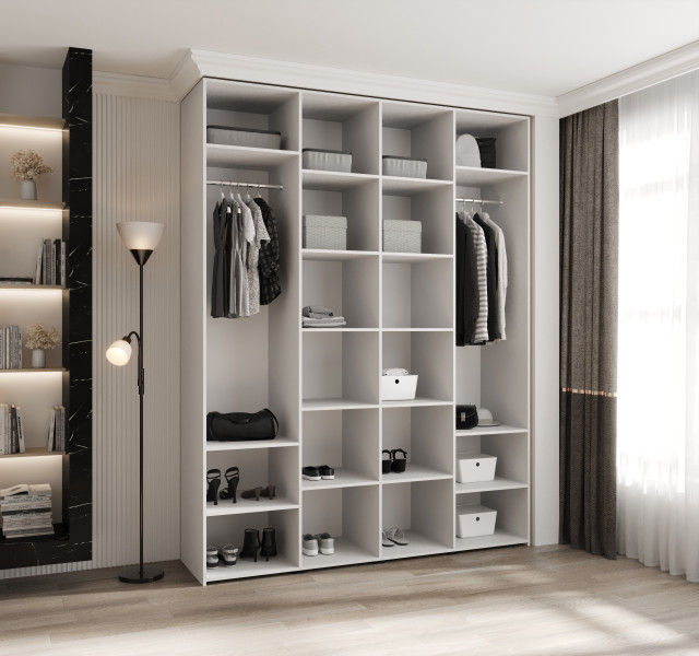 Szafa czterodrzwiowa wysoka 50 Como 4 190 kaszmir+złoty